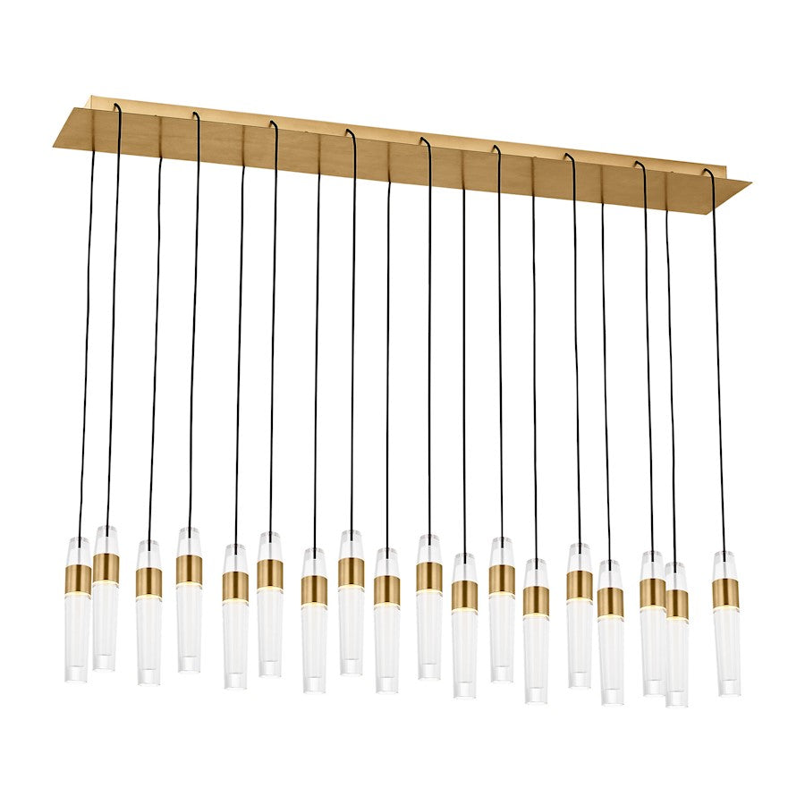 Visual Comfort Mod Sean Lavin Lassell 21 Lt Chandelier, BR/CRY - SLCH40227NB-277