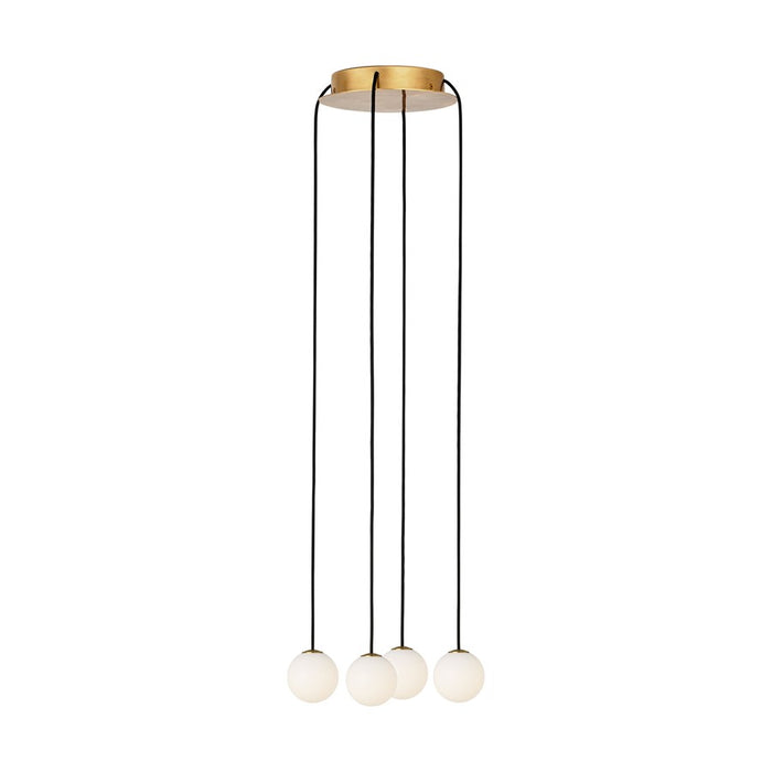 Visual Comfort Modern Orbet 4 Light 10.7" Chandelier, Brass - SLCH58827HAB