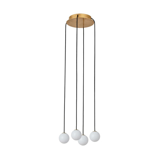 Visual Comfort Modern Orbet 4 Light 10.7" Chandelier, Brass