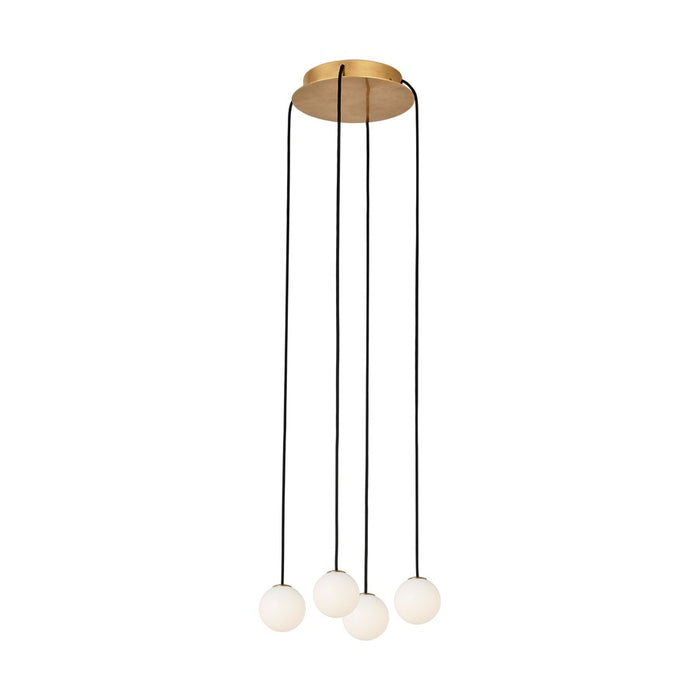 Visual Comfort Modern Orbet 4 Light 10.7" Chandelier, Brass