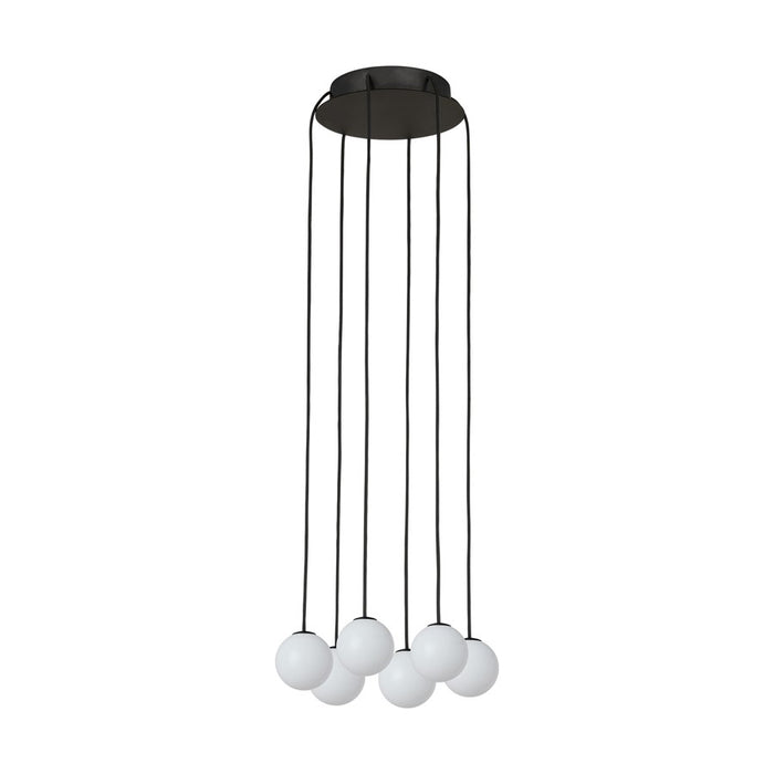 Visual Comfort Modern Orbet 6 Light 10.7" Chandelier, Black