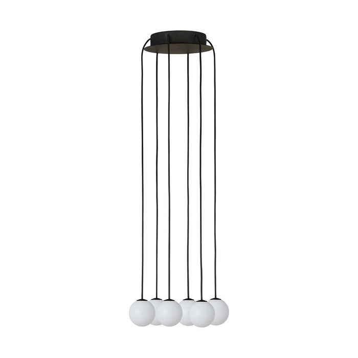 Visual Comfort Modern Orbet 6 Light 10.7" Chandelier, Black