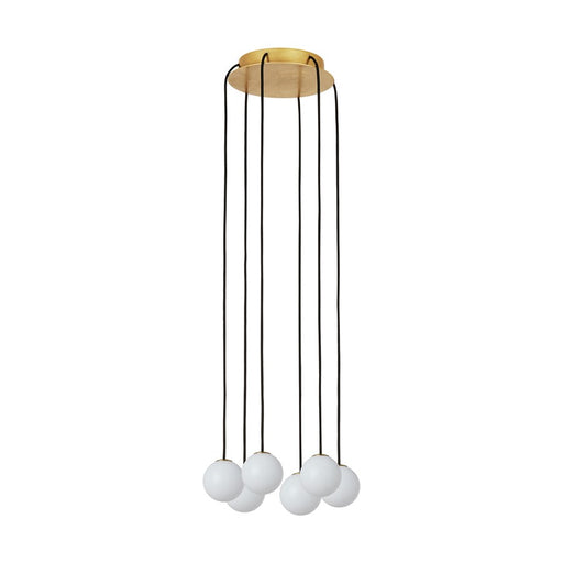 Visual Comfort Modern Orbet 6 Light 10.7" Chandelier, Brass