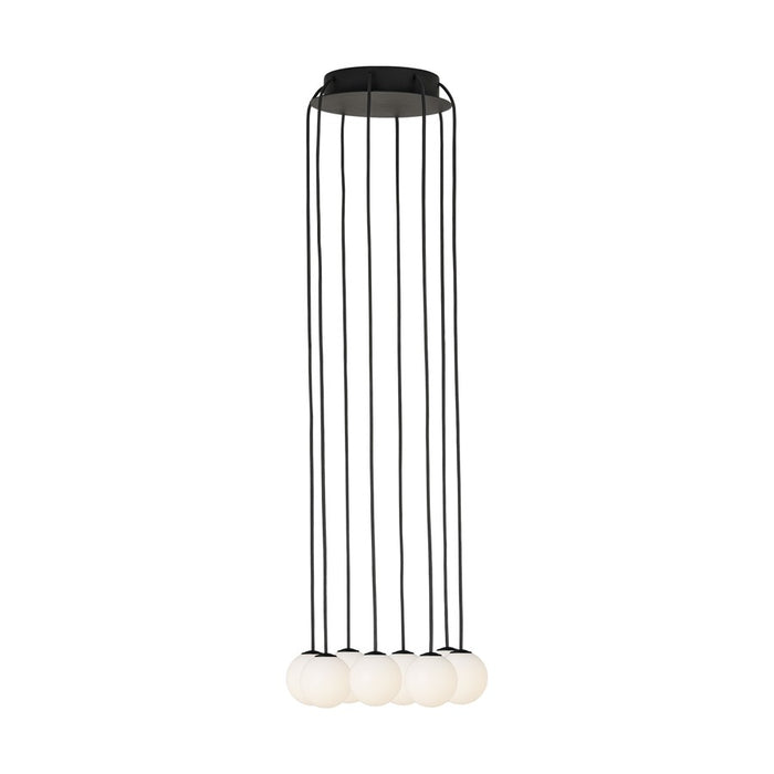 Visual Comfort Modern Orbet 8 Light 10.7" Chandelier, Black - SLCH59027B