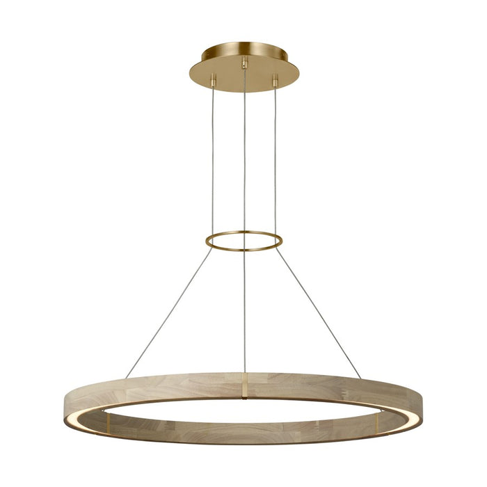 Visual Comfort Modern Ashok 1 Light 31" Chandelier, Brass