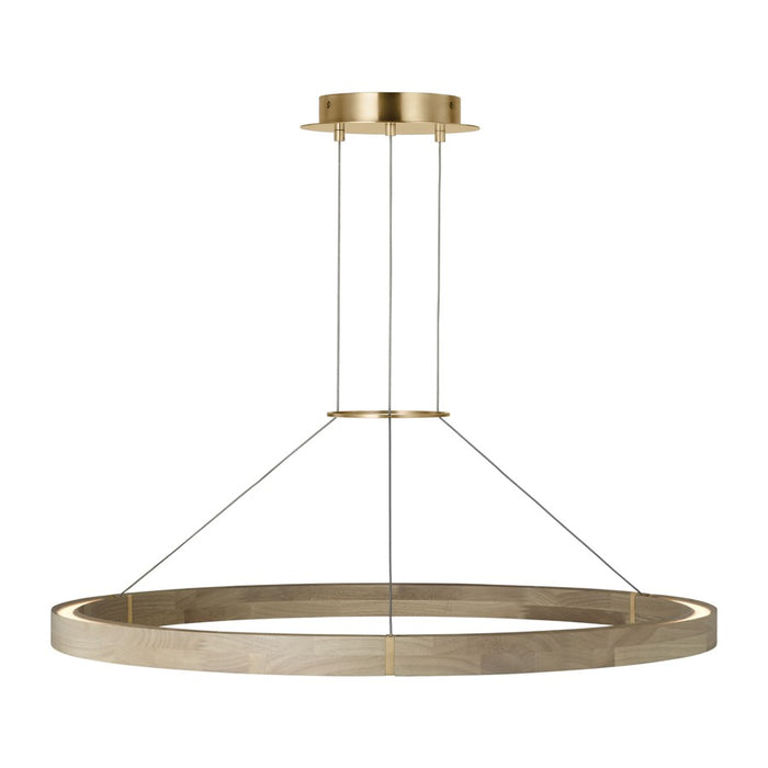 Visual Comfort Modern Ashok 1 Light 36.7" Chandelier, Brass