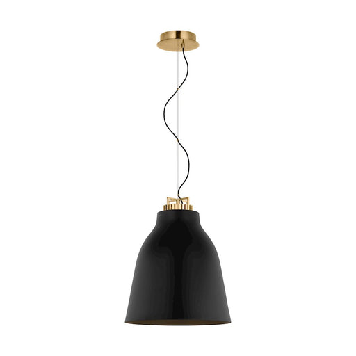 Visual Comfort Modern Sean Lavin Forge 1 Lt Pendant, Brass/Black - SLPD29927BNB