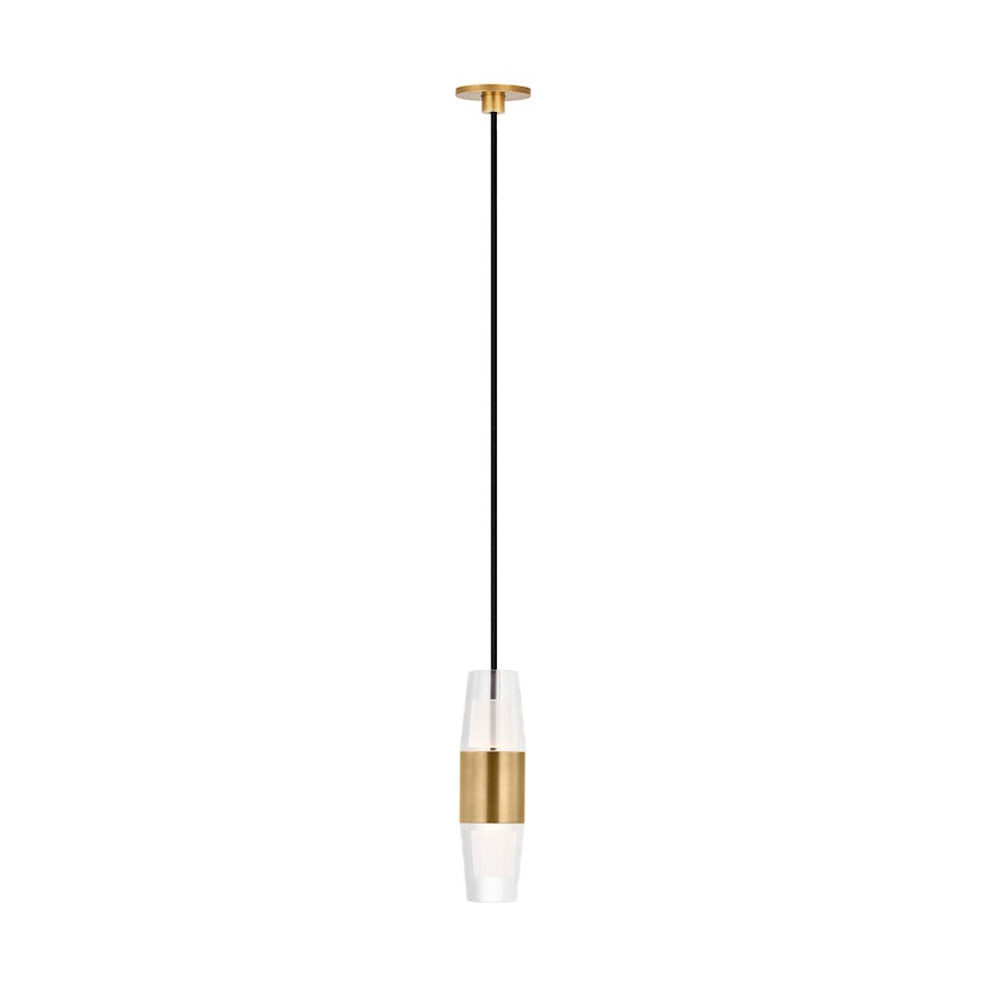 Visual Comfort Mod SL Lassell SH Port Alone Pendant, BR/CRY - SLPD38227NB