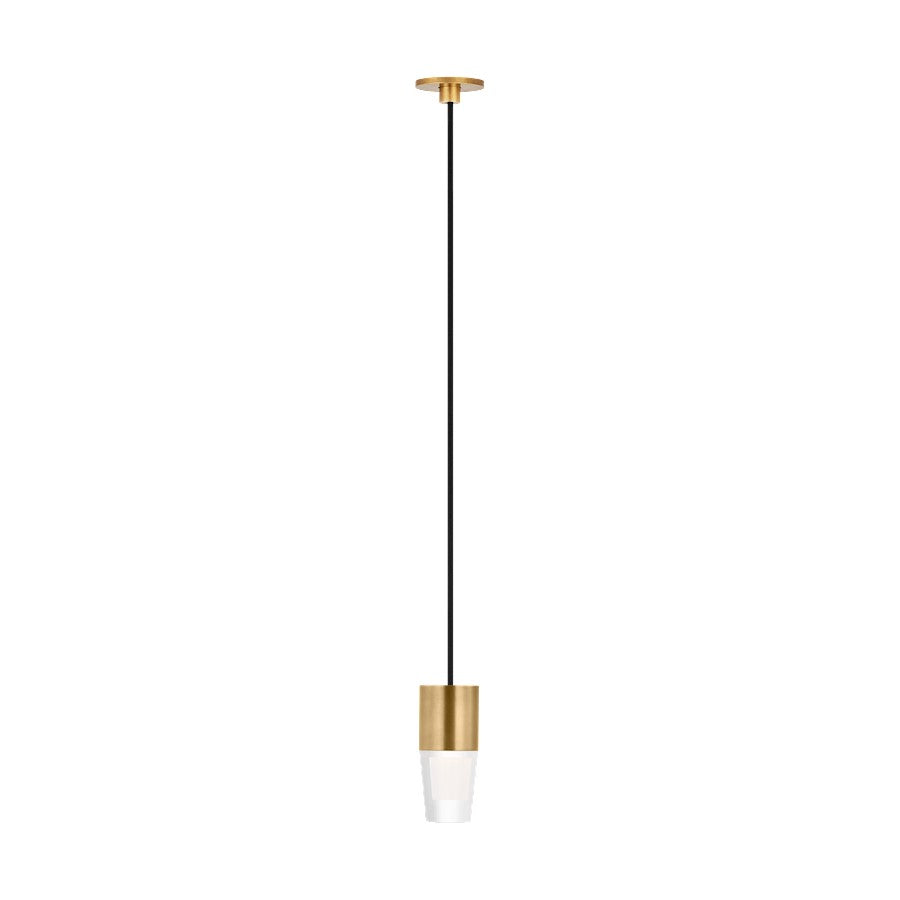 Visual Comfort Mod SL Lassell ACC Port Alone Pendant, BR/CRY - SLPD38927NB