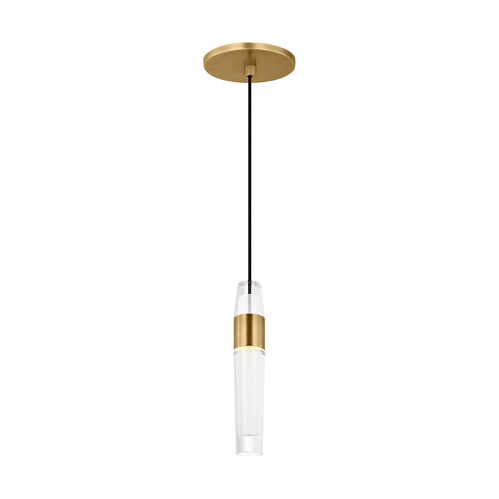 Visual Comfort Modern Sean Lavin Lassell 1 Lt Pendant, BR/CRY - SLPD39727NB