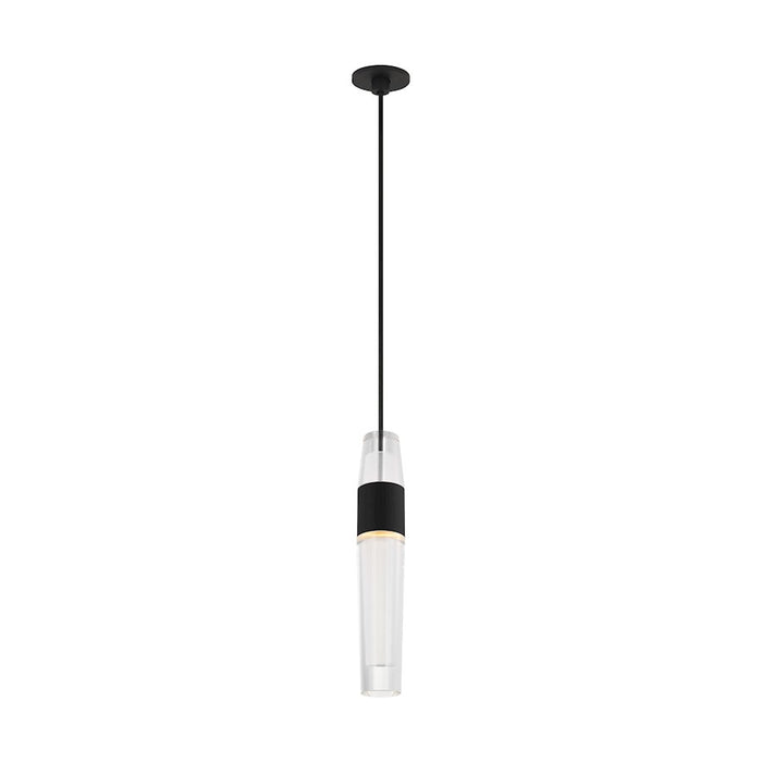 Visual Comfort Modern Sean Lavin Lassell Port Alone Pendant, BK/CRY - SLPD39827B