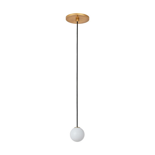 Visual Comfort Modern Orbet 1 Light 3" Pendant, Antique Brass