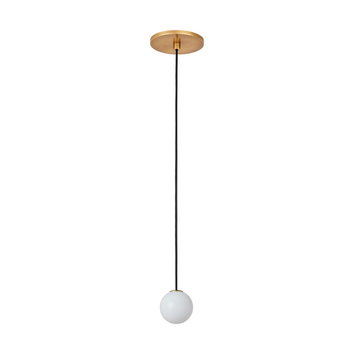 Visual Comfort Modern Orbet 1 Light 3" Pendant, Antique Brass