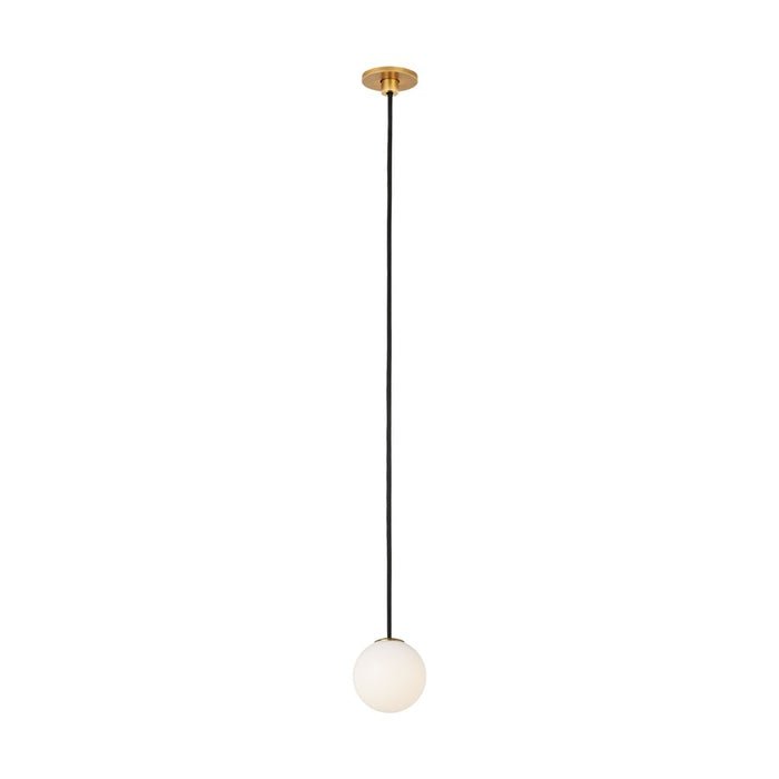 Visual Comfort Modern Orbet 1 Light 3" Alone Pendant, Brass
