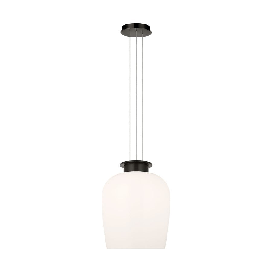 Visual Comfort Modern Vetro 1 Light 21.3" Pendant, Bronze - SLPD62327BZMG