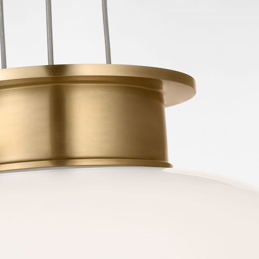 Visual Comfort Modern Vetro 1 Light 21.3" Pendant, Brass