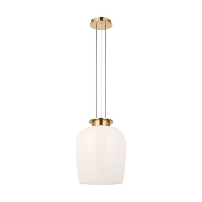 Visual Comfort Modern Vetro 1 Light 21.3" Pendant, Brass