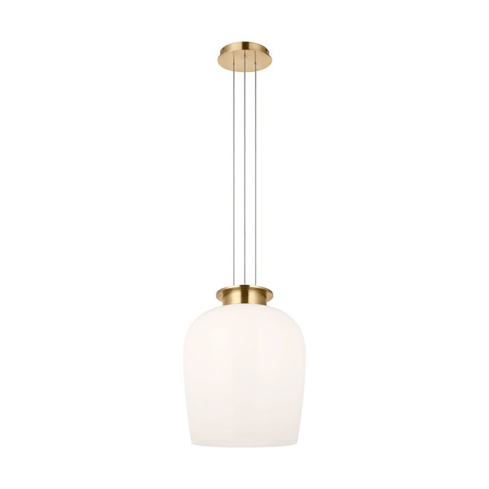 Visual Comfort Modern Vetro 1 Light 21.3" Pendant, Brass
