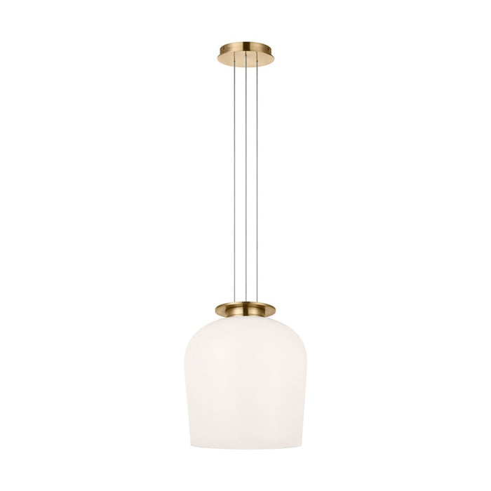 Visual Comfort Modern Vetro 1 Light 12" Pendant, Brass