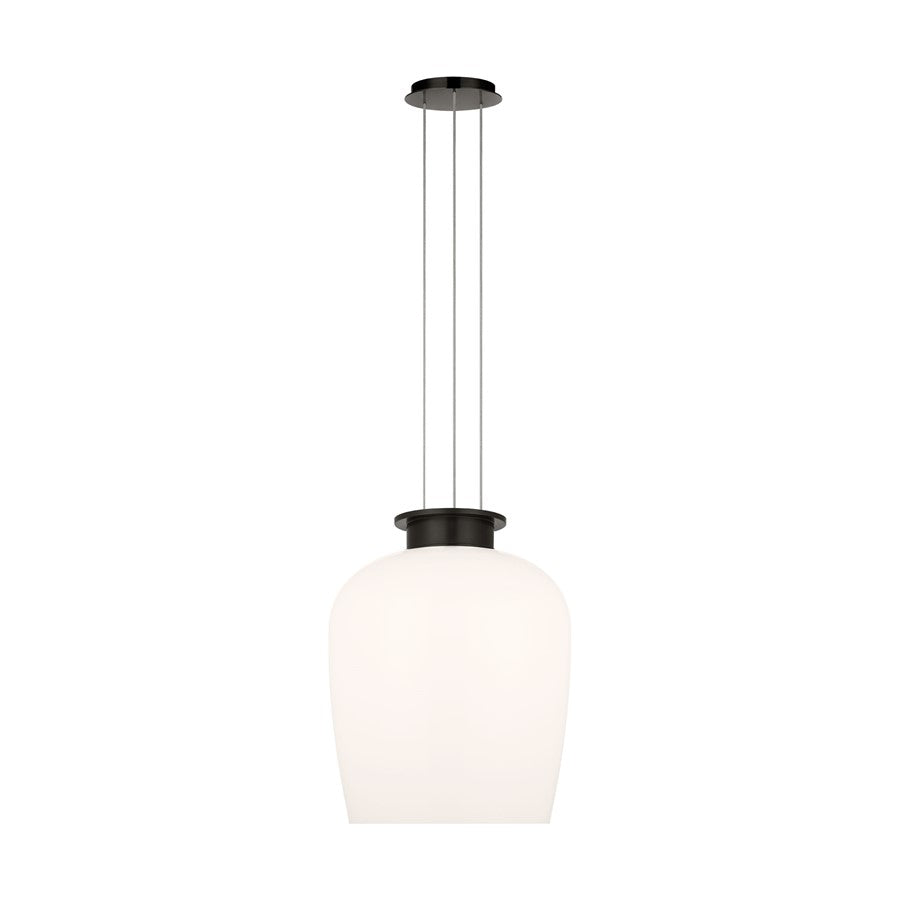 Visual Comfort Modern Vetro 1 Light 17" Pendant, Bronze - SLPD62527BZMG