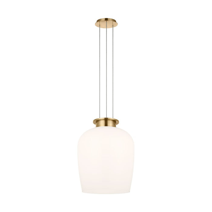 Visual Comfort Modern Vetro 1 Light 17" Pendant, Brass
