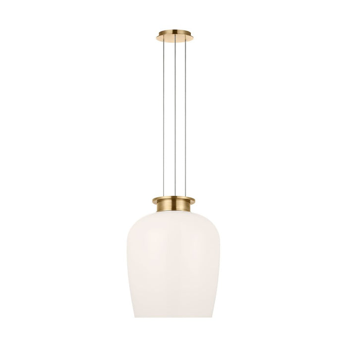 Visual Comfort Modern Vetro 1 Light 17" Pendant, Brass