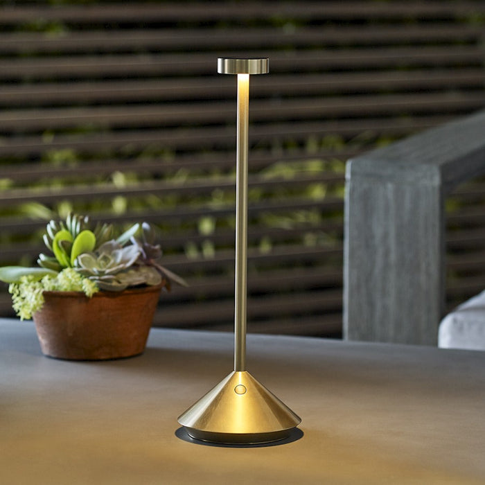 Visual Comfort Modern Sean Lavin Moneta 1 Light Table Lamp, Brass