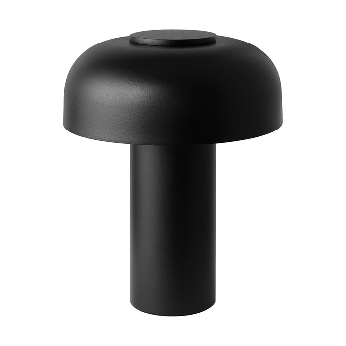 Visual Comfort Modern Louver 7" Rechargeable Table Lamp, BK