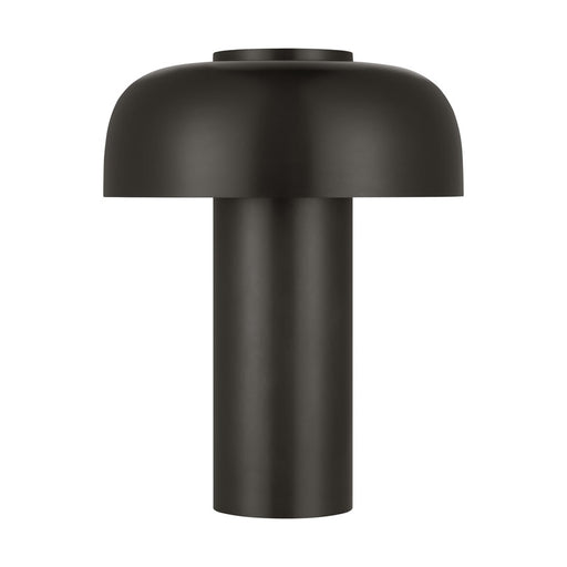 Visual Comfort Modern Louver 7" Rechargeable Table Lamp, BZ - SLTB62127BZ