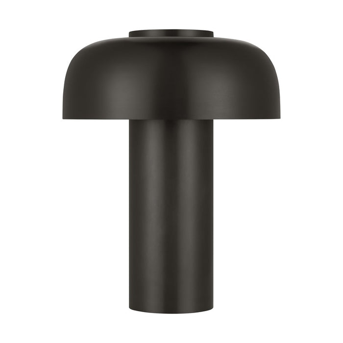 Visual Comfort Modern Louver 7" Rechargeable Table Lamp, BZ - SLTB62127BZ