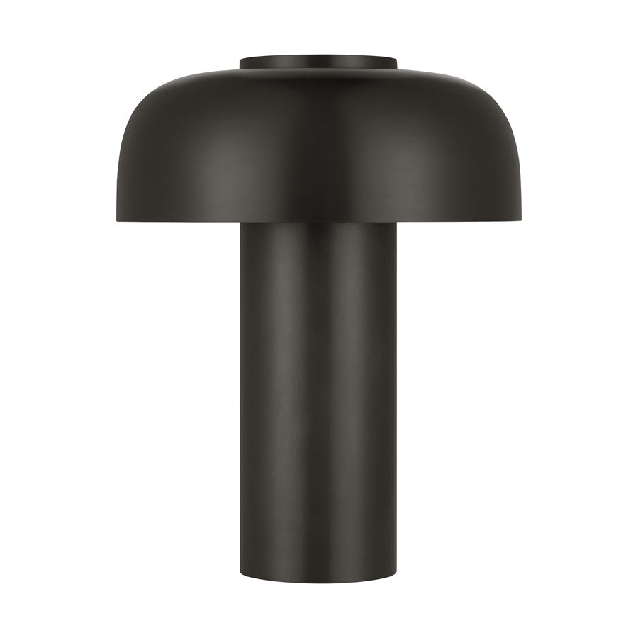 Visual Comfort Modern Louver 7" Rechargeable Table Lamp, BZ - SLTB62127BZ