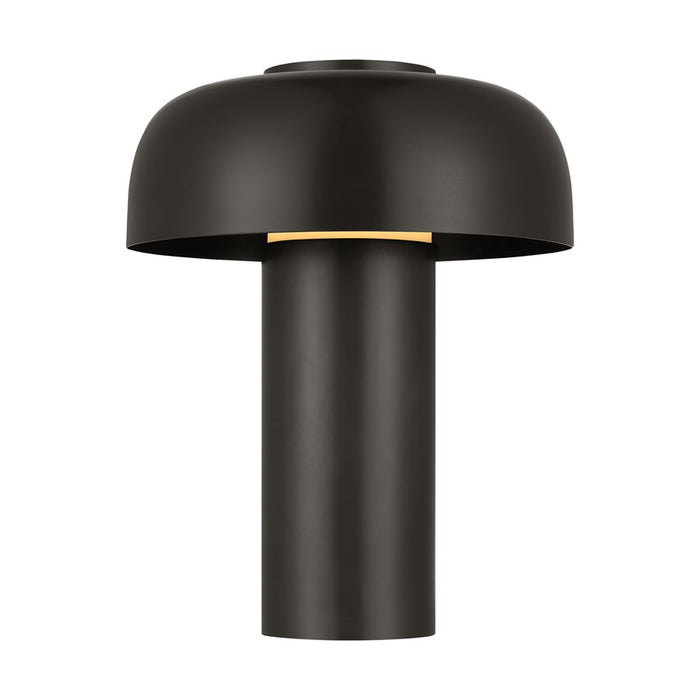 Visual Comfort Modern Louver 7" Rechargeable Table Lamp, BZ