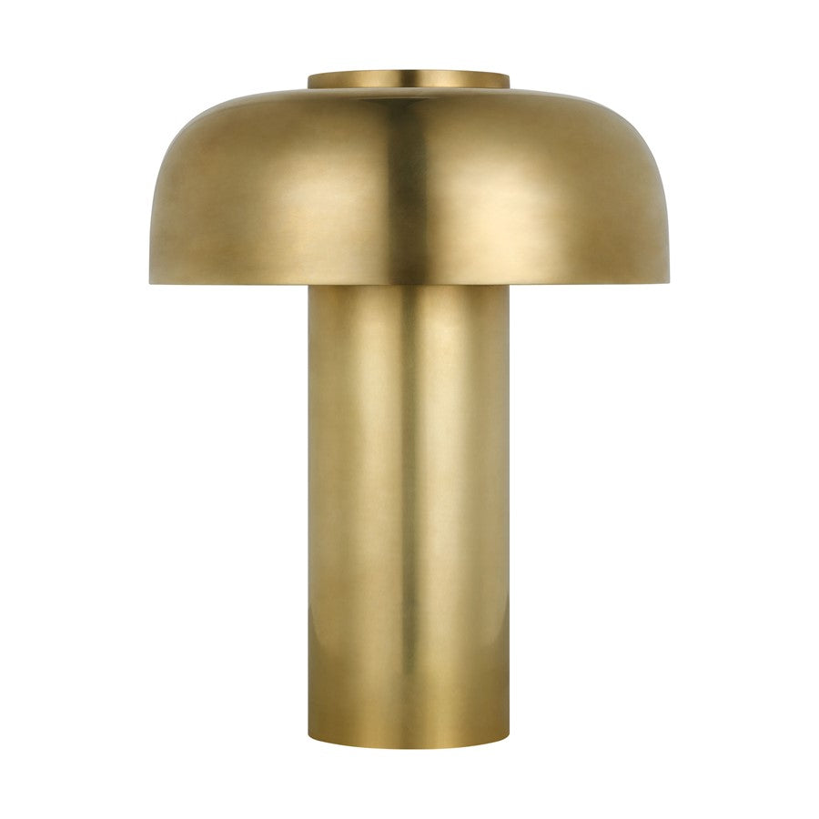 Visual Comfort Modern Louver 7" Rechargeable Table Lamp, Brass - SLTB62127HAB