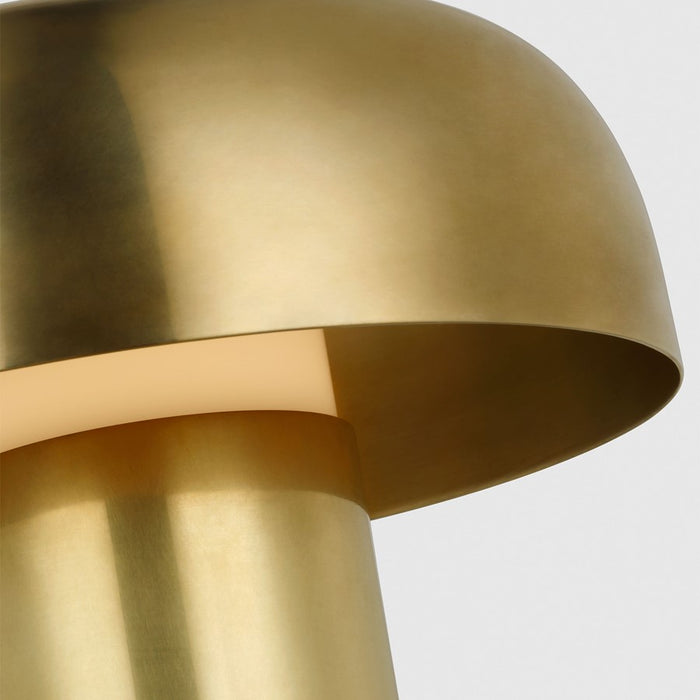 Visual Comfort Modern Louver 7" Rechargeable Table Lamp, Brass