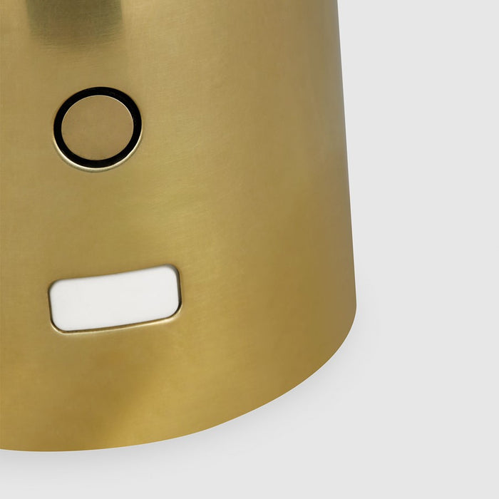 Visual Comfort Modern Louver 7" Rechargeable Table Lamp, Brass