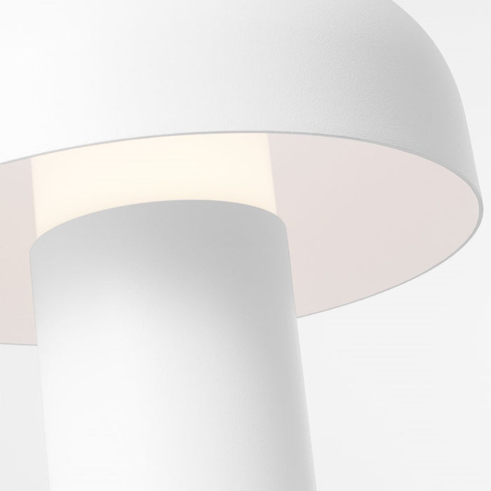 Visual Comfort Modern Louver 7" Rechargeable Table Lamp, White