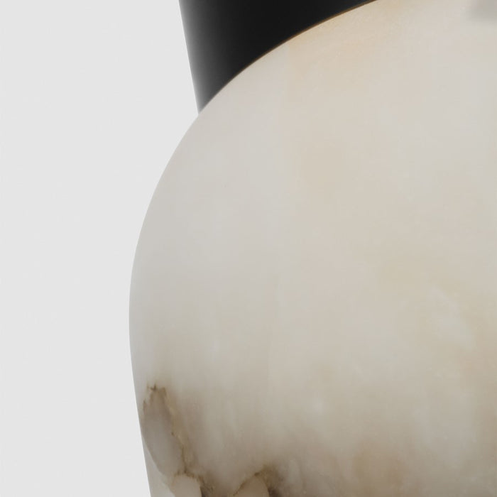 Visual Comfort Mod Caspe Alabaster 7" Rechargeable Lamp, BZ