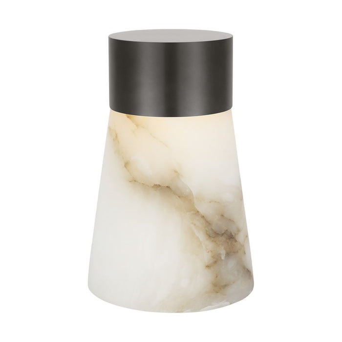 Visual Comfort Mod Caspe Alabaster 8" Rechargeable Lamp, BZ