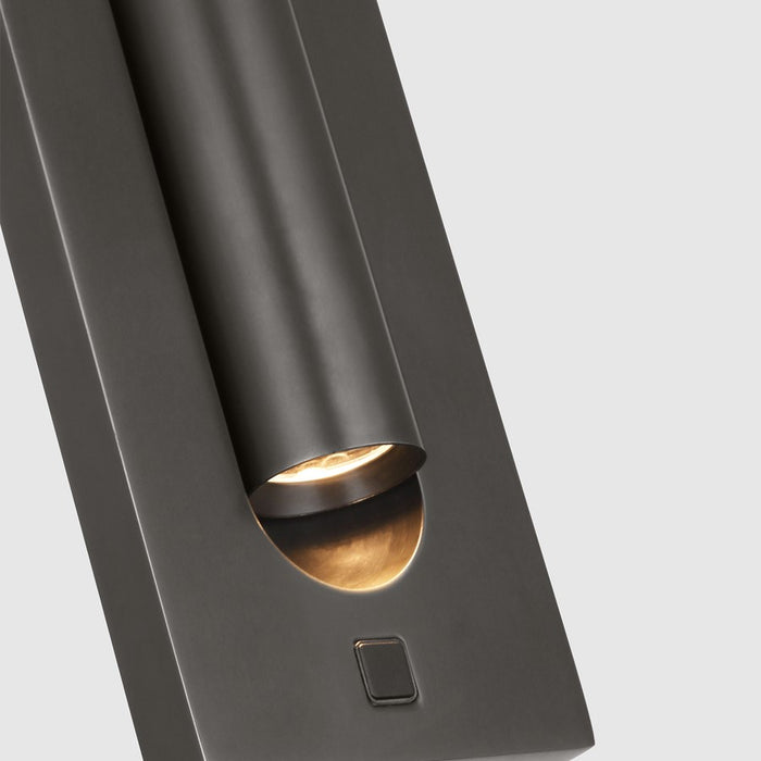 Visual Comfort Modern Ponte 1 Light 7" Task Sconce/277V, BZ