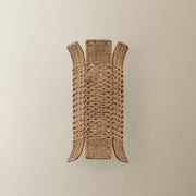 Troy Lighting Marino 2Lt Wall Sconce, Gold Leaf/Light Natural Wicker