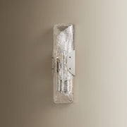 Troy Lighting Nordic 1Lt Wall Sconce, Polished Nickel/Clear Seeded