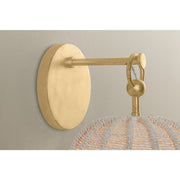 Troy Lighting Lonnie 1Lt Wall Sconce, Gold Leaf/Bleached Abaca