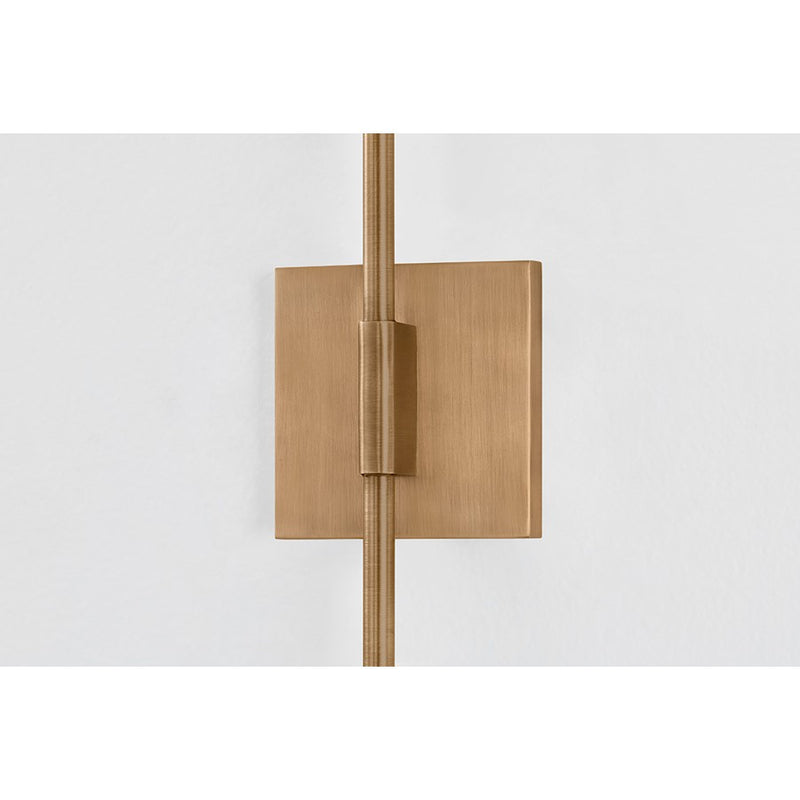 Troy Lighting Gage 1 Light Wall Sconce, Patina Brass