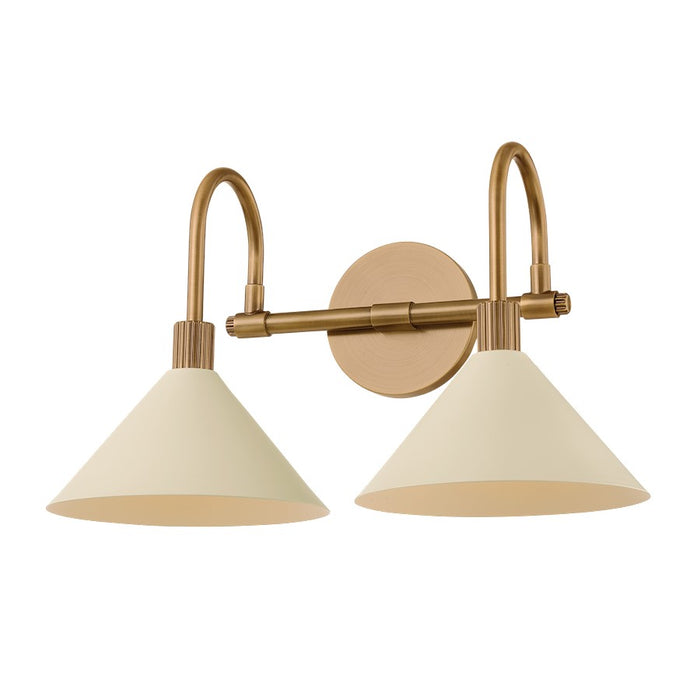 Troy Lighting Jovani 2Lt Bath/Vanity, Brass/Soft Sand/Soft Sand - B1810-PBR-SSD