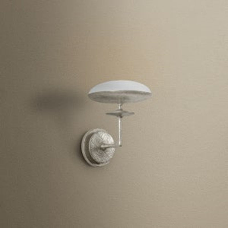 Troy Lighting Pacific 1Lt Wall Sconce, Warm Silver Leaf/Etched Matte