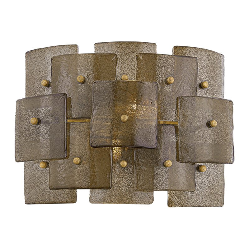 Troy Lighting Jacik 2Lt Wall Sconce, Patina Gold Leaf/BRONZE, CANDY