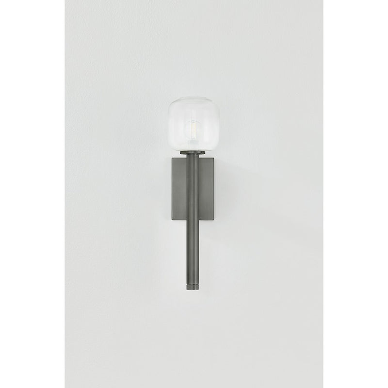 Troy Lighting Axton 1 Light Wall Sconce, Vintage Pewter/Sfumato