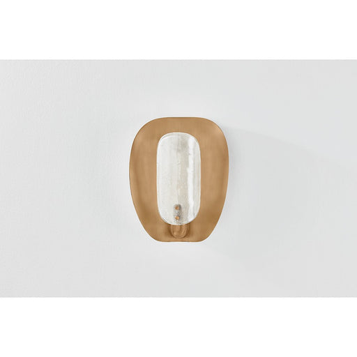 Troy Lighting Adler 1 Light Wall Sconce, Patina Brass/Sprite