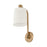 Troy Lighting Rigby 1 Light Wall Sconce, Brass/Off White Linen - B2815-PBR