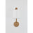 Troy Lighting Rigby 1 Light Wall Sconce, Brass/Off White Linen